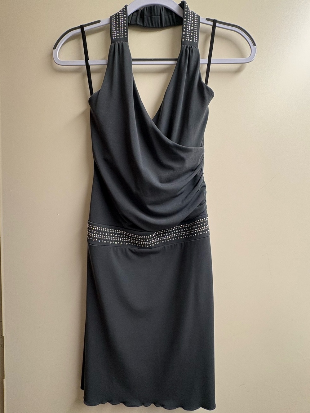 Y2K Ruby Rox Semi-formal Embellished Halter Cocktail Dress
